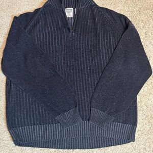 Timberland men’s‎ 1/4 zip pullover sweater washed black size XL BIN P